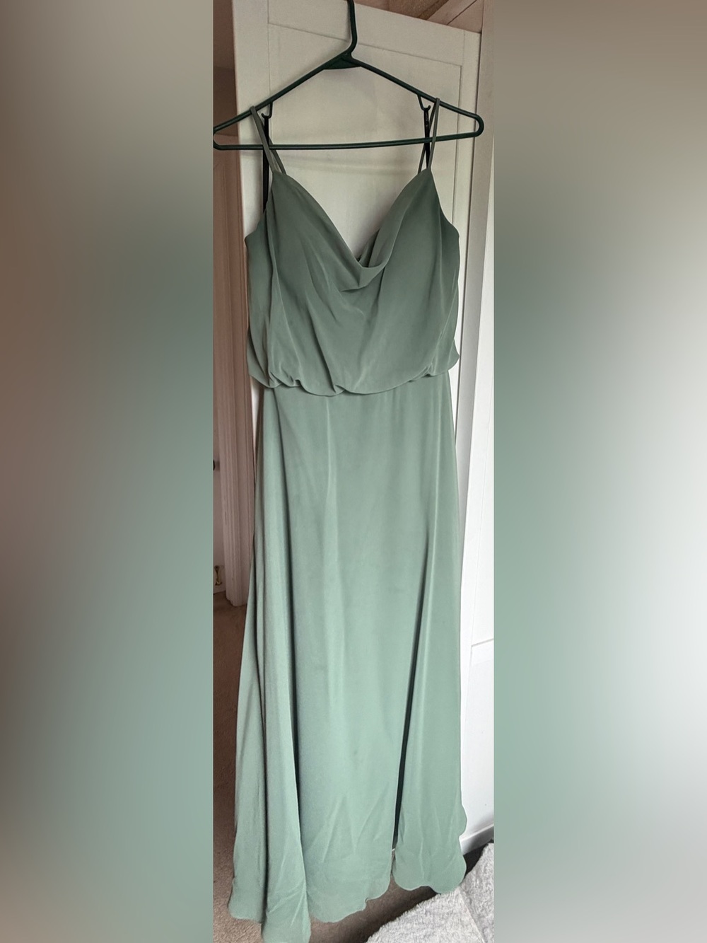 SORELLA VITA Sage Green Cowl Neck Bridesmaid Dress